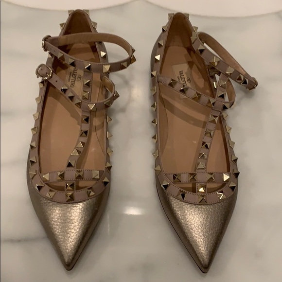 Valentino Rockstud Cage Ballet Flats - Picture 4 of 11